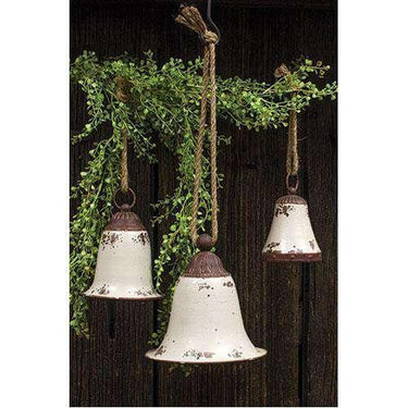 3/Set, White Metal Bells - The Fox Decor